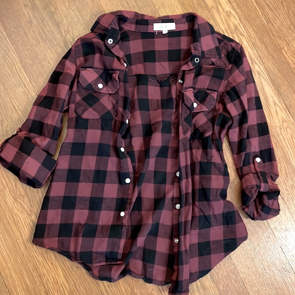 Burgundy flannel